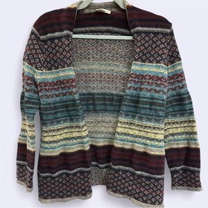 Coldwater Creek Multicolor Striped Cardigan